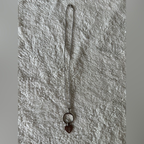 James Avery Heart Cross Charm Pendant and Chain Necklace Both Signed - Picture 6 of 10